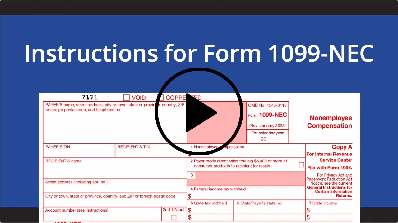 1099-NEC Instructions for Reporting Nonemployee Compensation