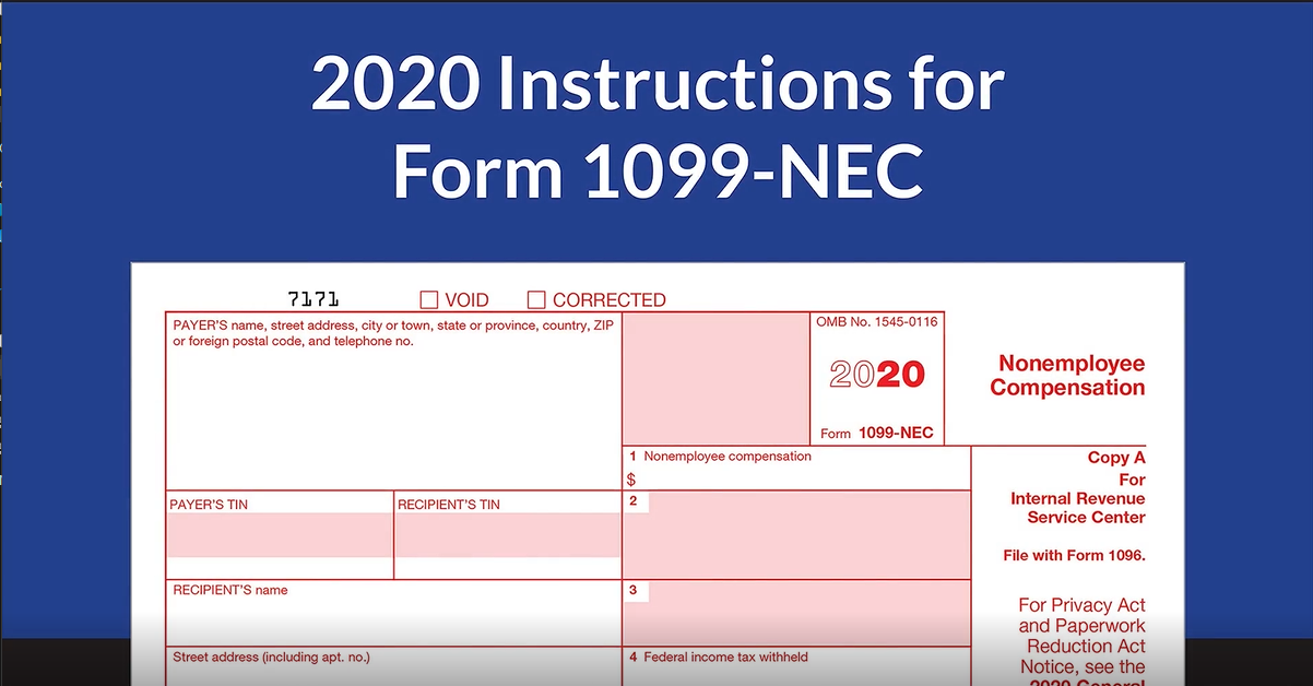 Form 1099 Nec Instructions And Tax Reporting Guide