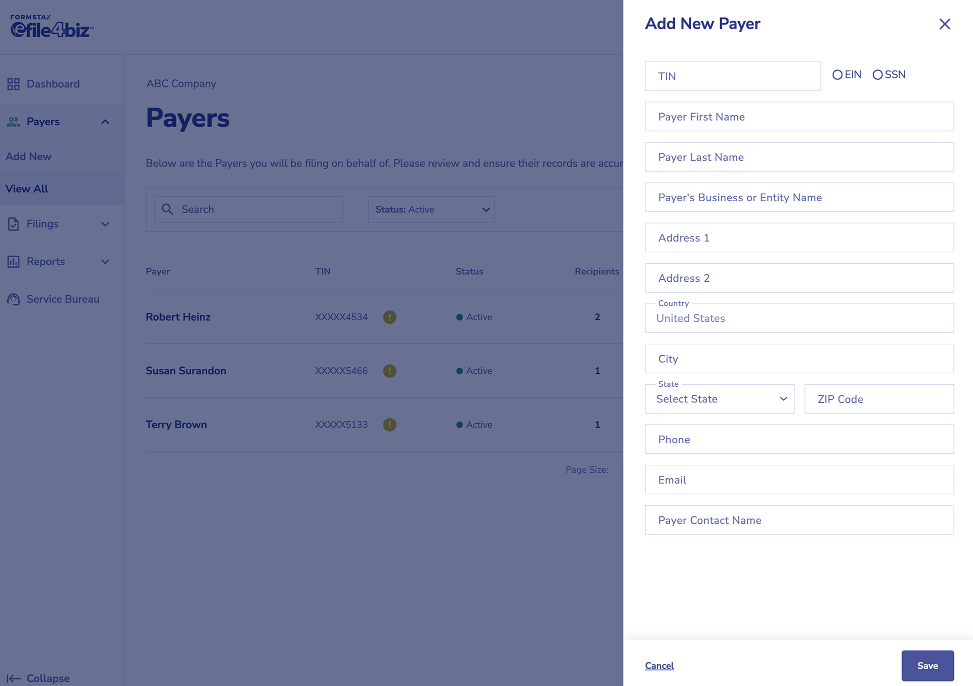 Set up your payer records & recipient records